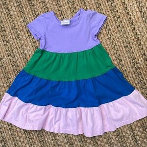 4T Hanna Andersson Color block Tiered Dress